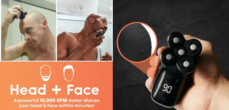 different people using Top Head Shaver
